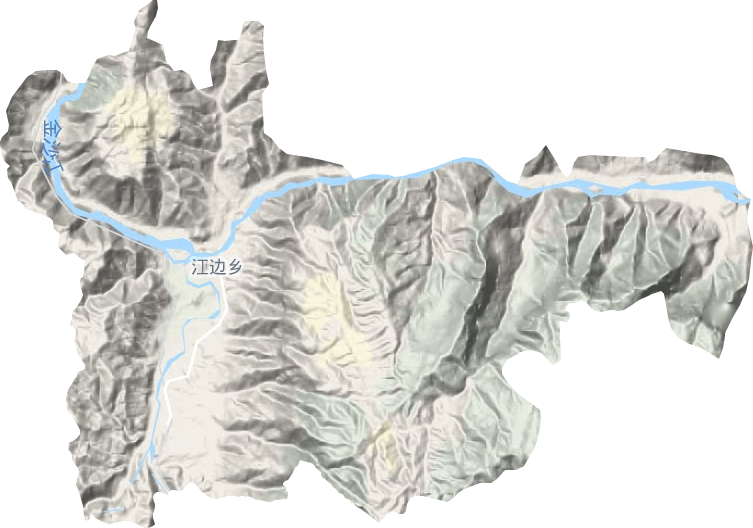 江邊鄉(xiāng)地形圖