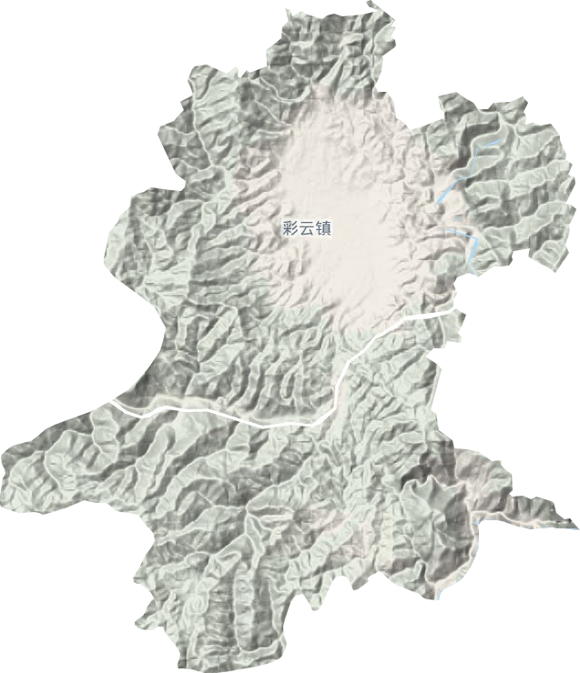 彩云鎮(zhèn)地形圖
