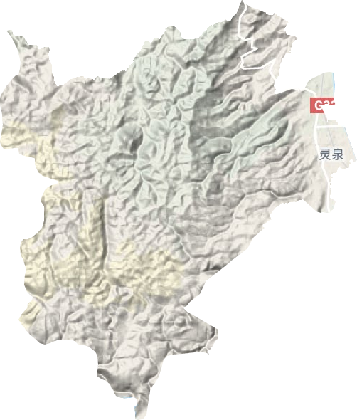靈泉街道地形圖