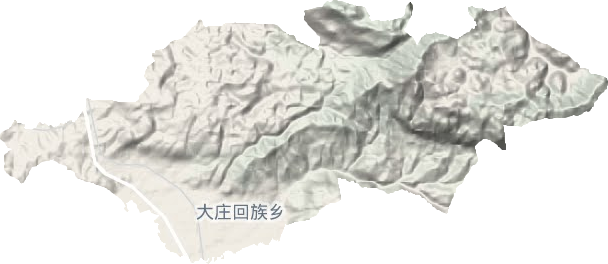 大莊回族鄉地形圖