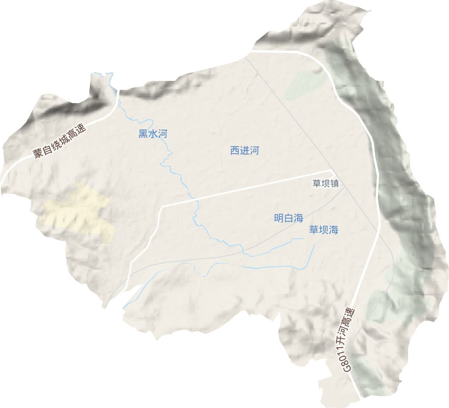 草壩鎮(zhèn)地形圖