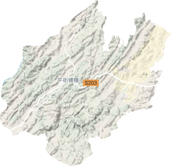 午街鋪鎮地形圖