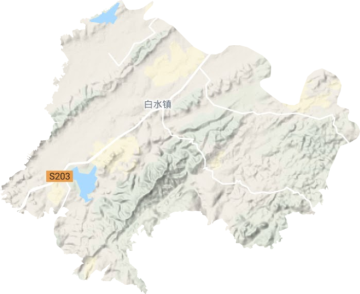 白水鎮(zhèn)地形圖
