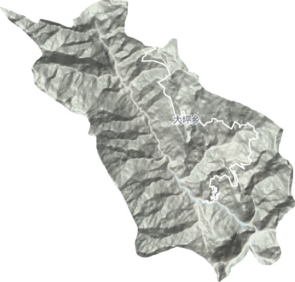 大坪鄉(xiāng)地形圖