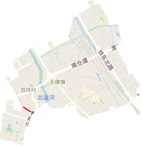 天穆鎮地形圖