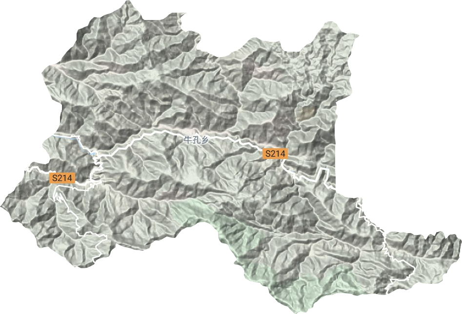 牛孔鄉地形圖
