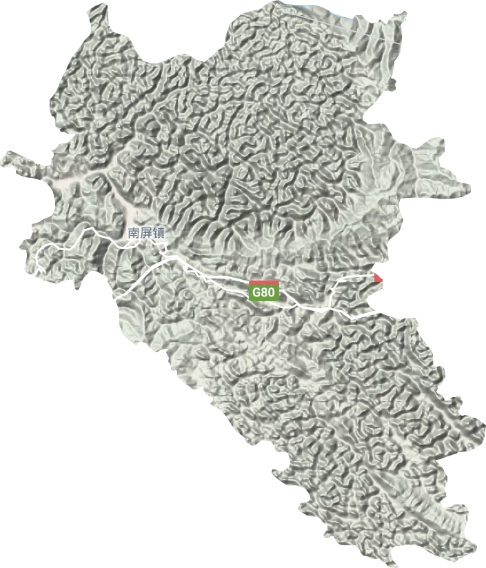 南屏鎮(zhèn)地形圖