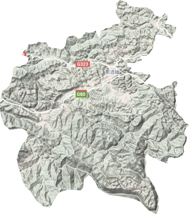那灑鎮(zhèn)地形圖