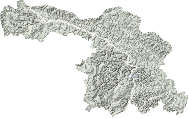 壩美鎮(zhèn)地形圖