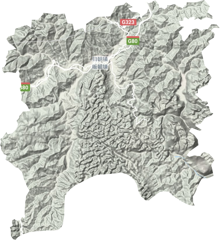 歸朝鎮地形圖