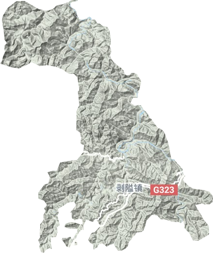 剝隘鎮地形圖