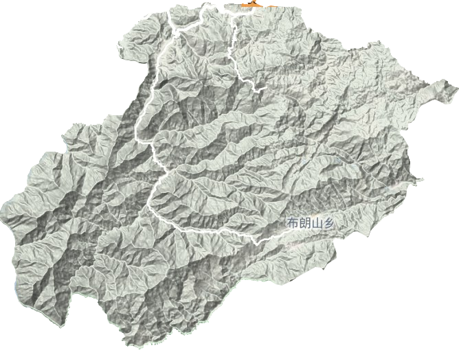 布朗山鄉(xiāng)地形圖