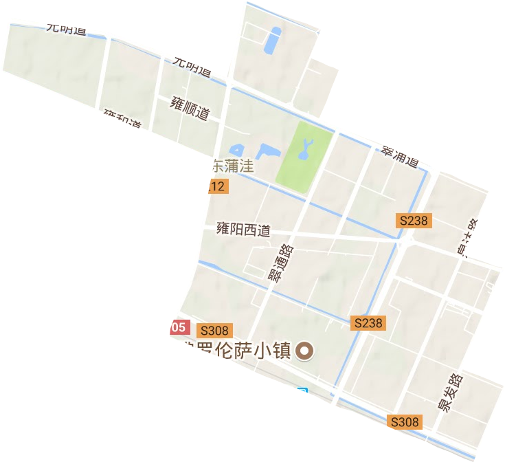 東蒲洼街道地形圖