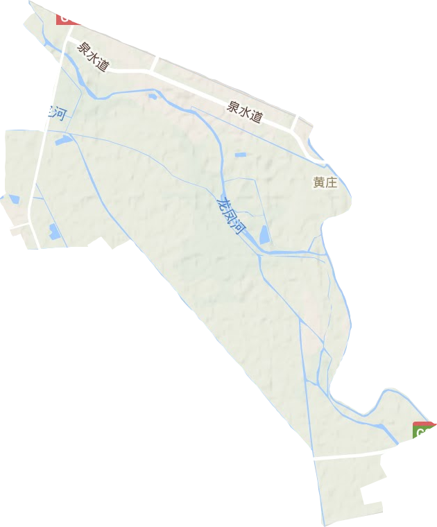 黃莊街道地形圖