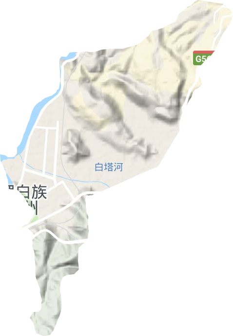 大理創新工業園區滿江辦事處地形圖