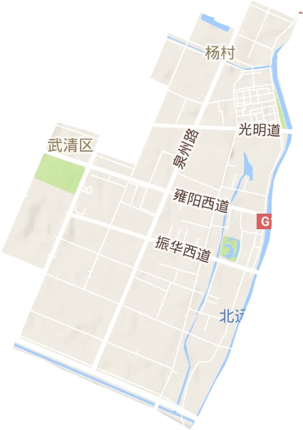 運河西街道地形圖