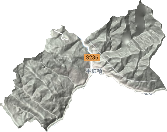 平坡鎮地形圖