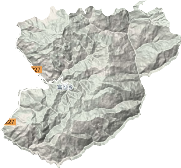 富恒鄉地形圖