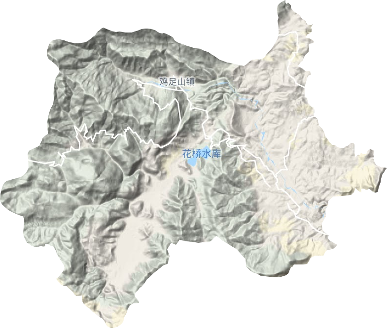 雞足山鎮地形圖