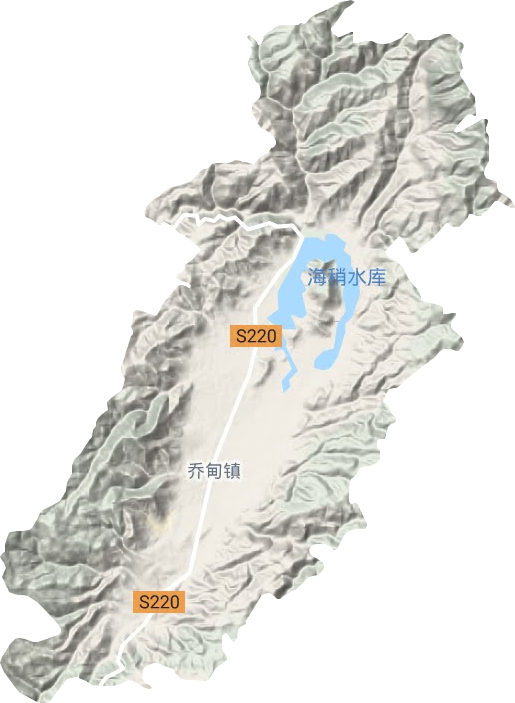 喬甸鎮地形圖