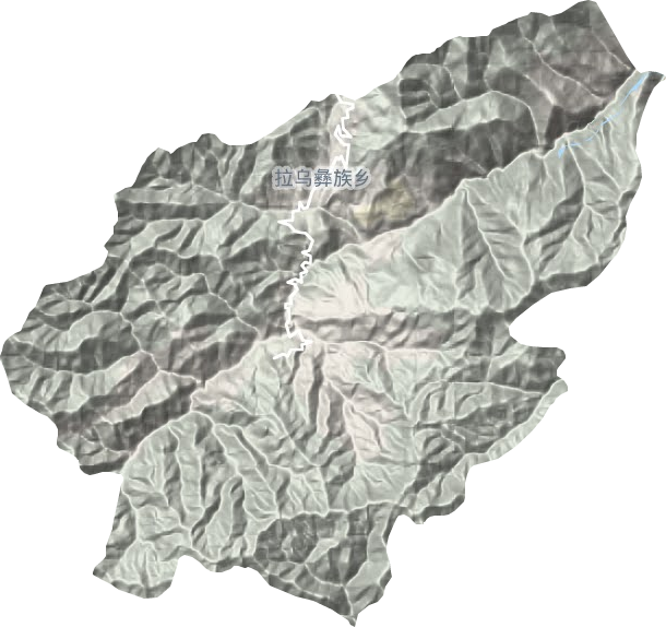拉烏彝族鄉(xiāng)地形圖