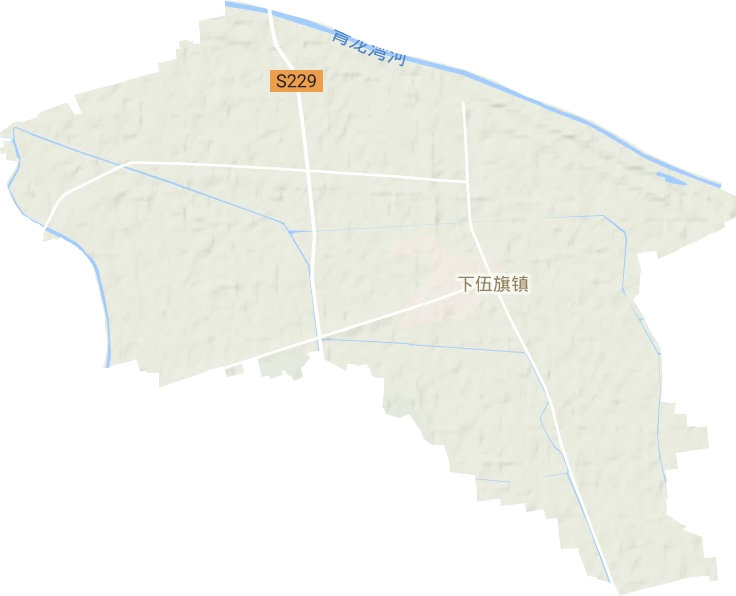下伍旗鎮地形圖
