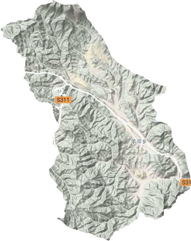 羊岑鄉地形圖