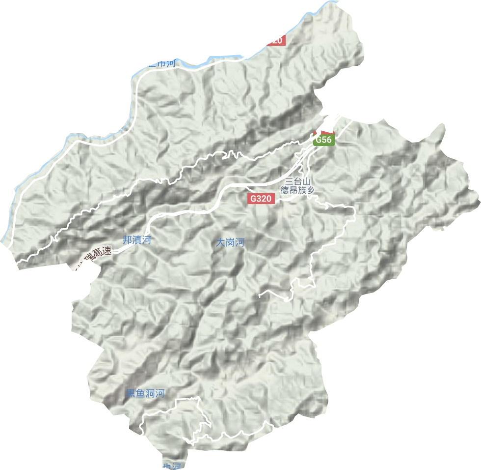 三臺山鄉地形圖