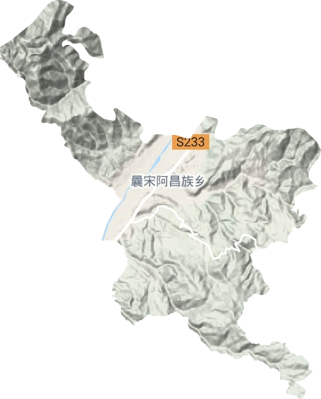 曩宋阿昌族鄉地形圖
