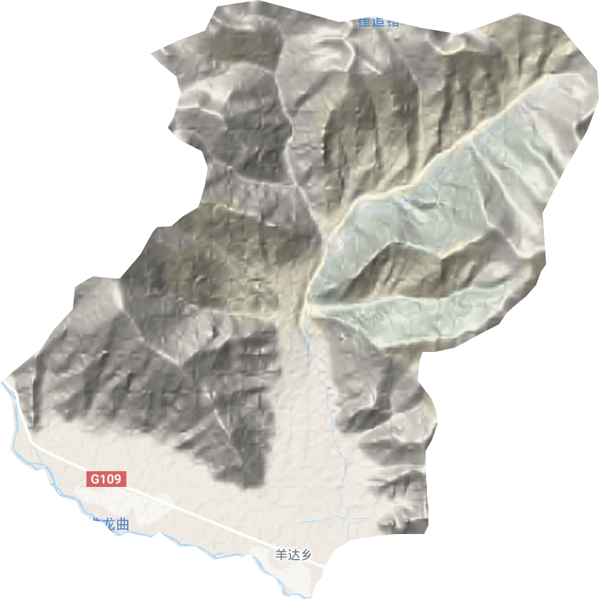 羊達鄉地形圖