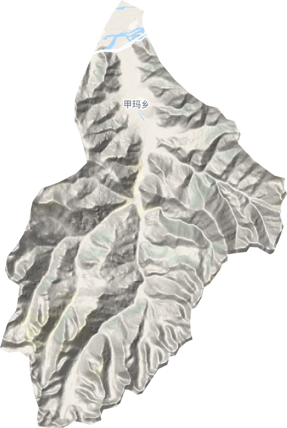 甲瑪鄉地形圖