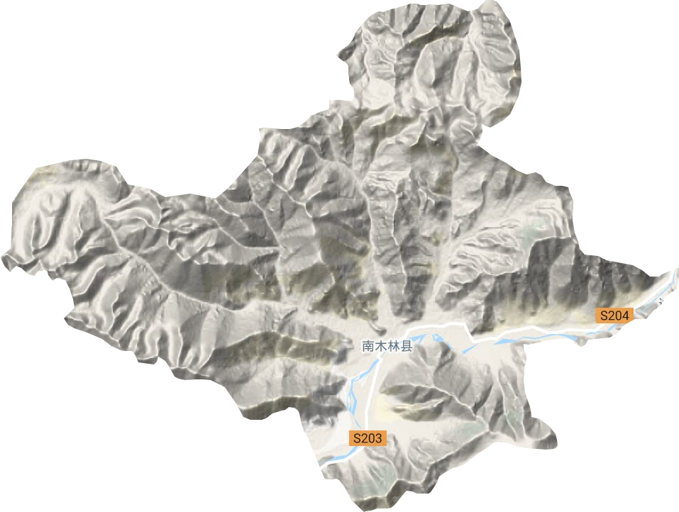 南木林鎮地形圖