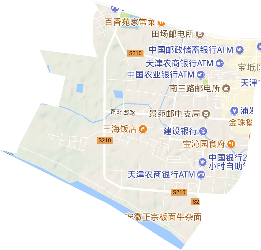 寶平街道地形圖