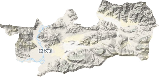 拉孜鎮(zhèn)地形圖