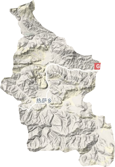 熱薩鄉(xiāng)地形圖