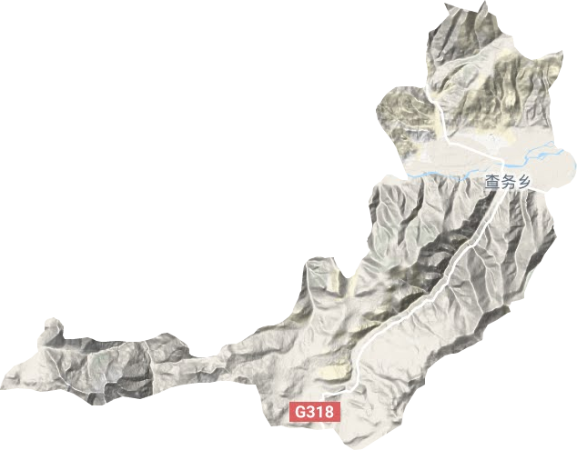 查務鄉(xiāng)地形圖