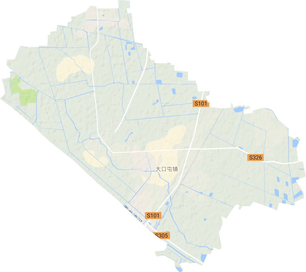 大口屯鎮地形圖