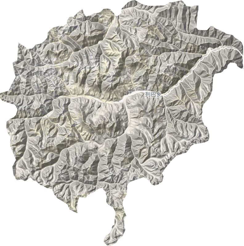 列巴鄉(xiāng)地形圖