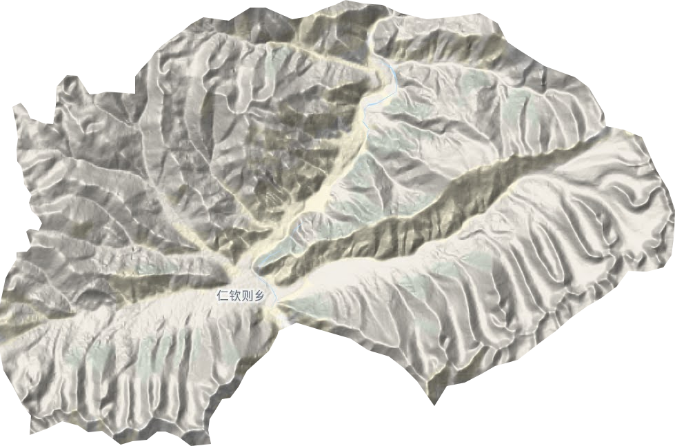 仁欽則鄉地形圖