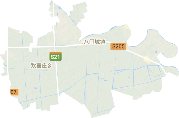 八門城鎮地形圖