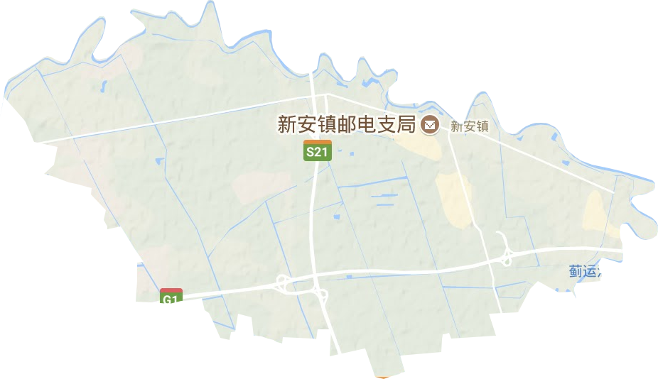 新安鎮(zhèn)地形圖