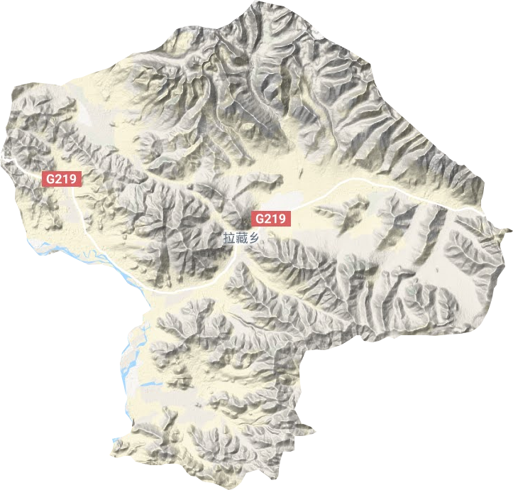 拉藏鄉(xiāng)地形圖
