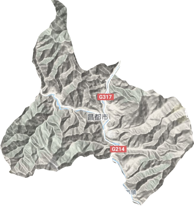 城關鎮地形圖
