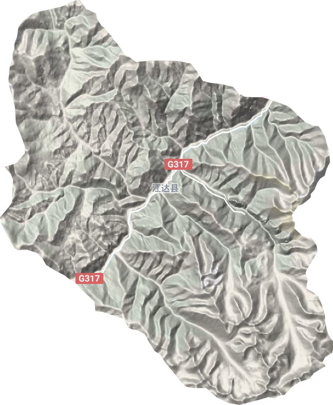 江達鎮地形圖