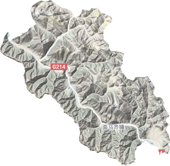 類烏齊鎮(zhèn)地形圖