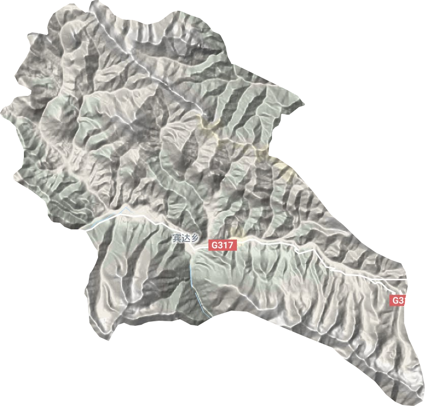 賓達鄉(xiāng)地形圖