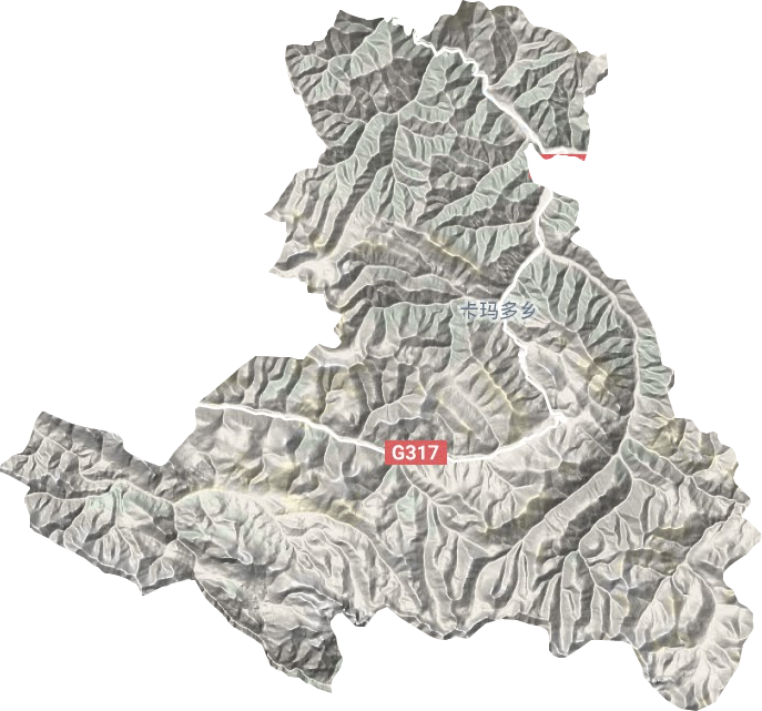 卡瑪多鄉地形圖