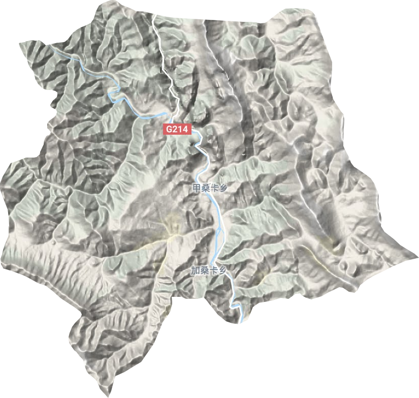甲桑卡鄉地形圖
