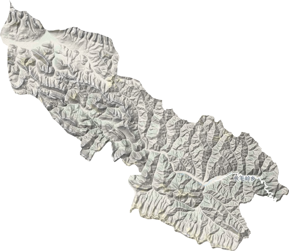 長毛嶺鄉地形圖