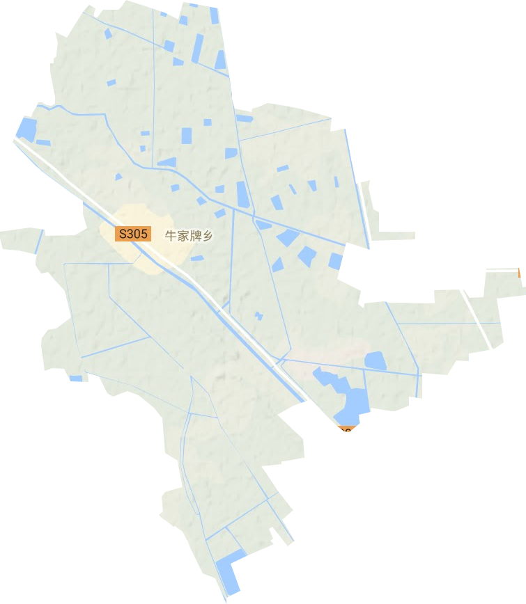 牛家牌鎮地形圖